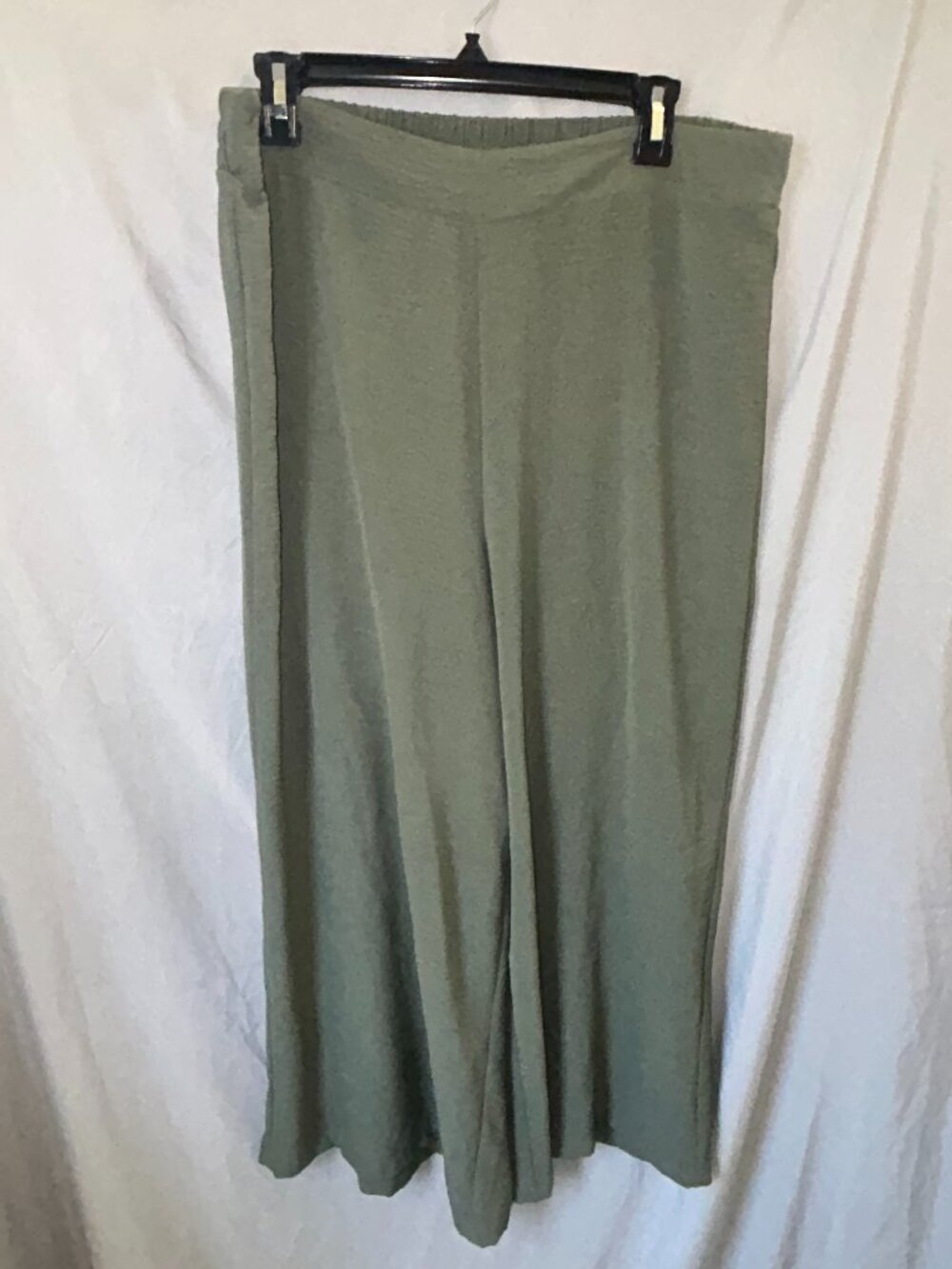 Adrianna Papell Women’s XL Olive Green Wide Leg High Waist Pants Pull On